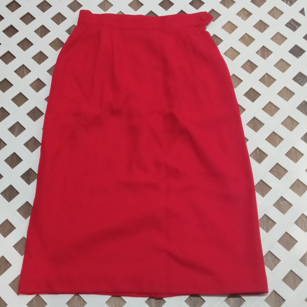 80's PS Illustrations Red Pencil Skirt